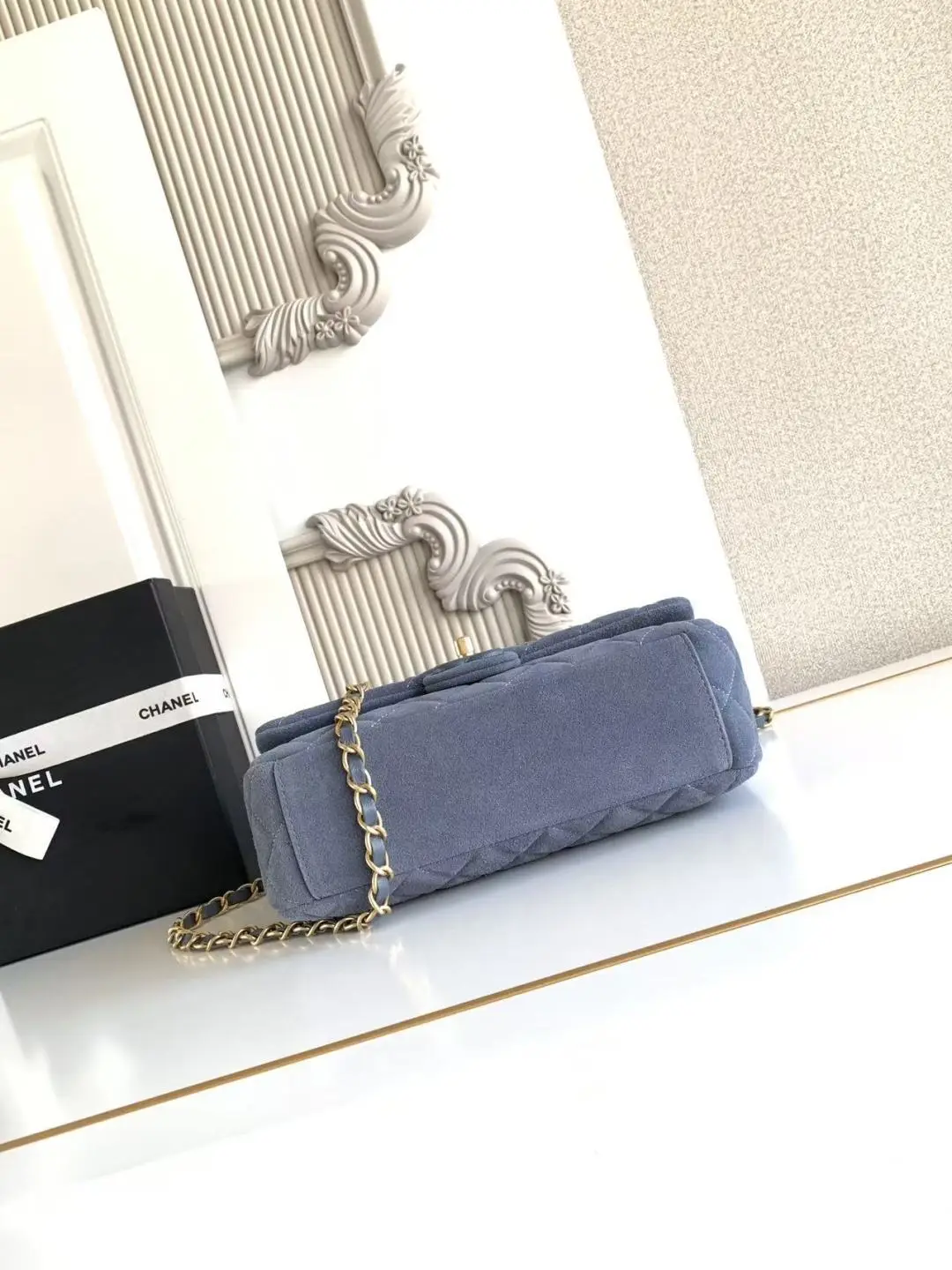 Chanel Flap Bag Suede AS5991 Blue
