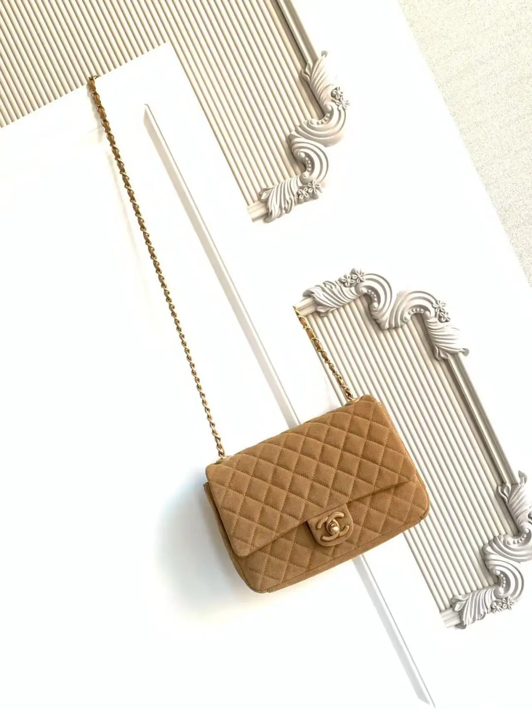 Chanel Flap Bag Suede AS5991 Brown