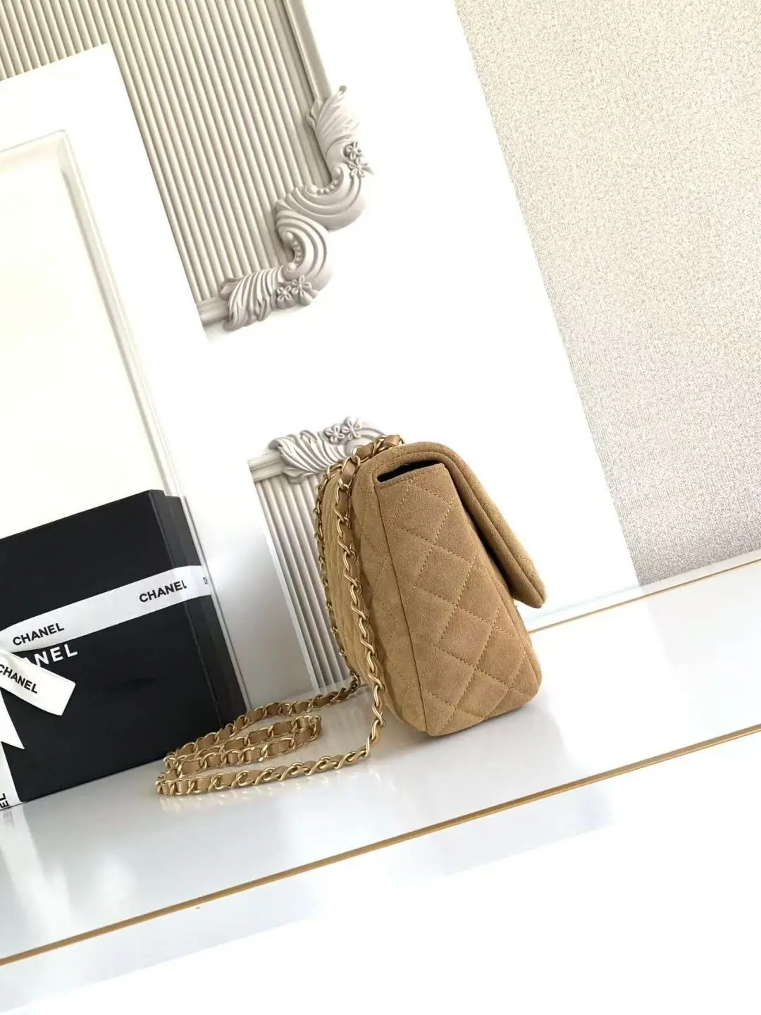 Chanel Flap Bag Suede AS5991 Brown