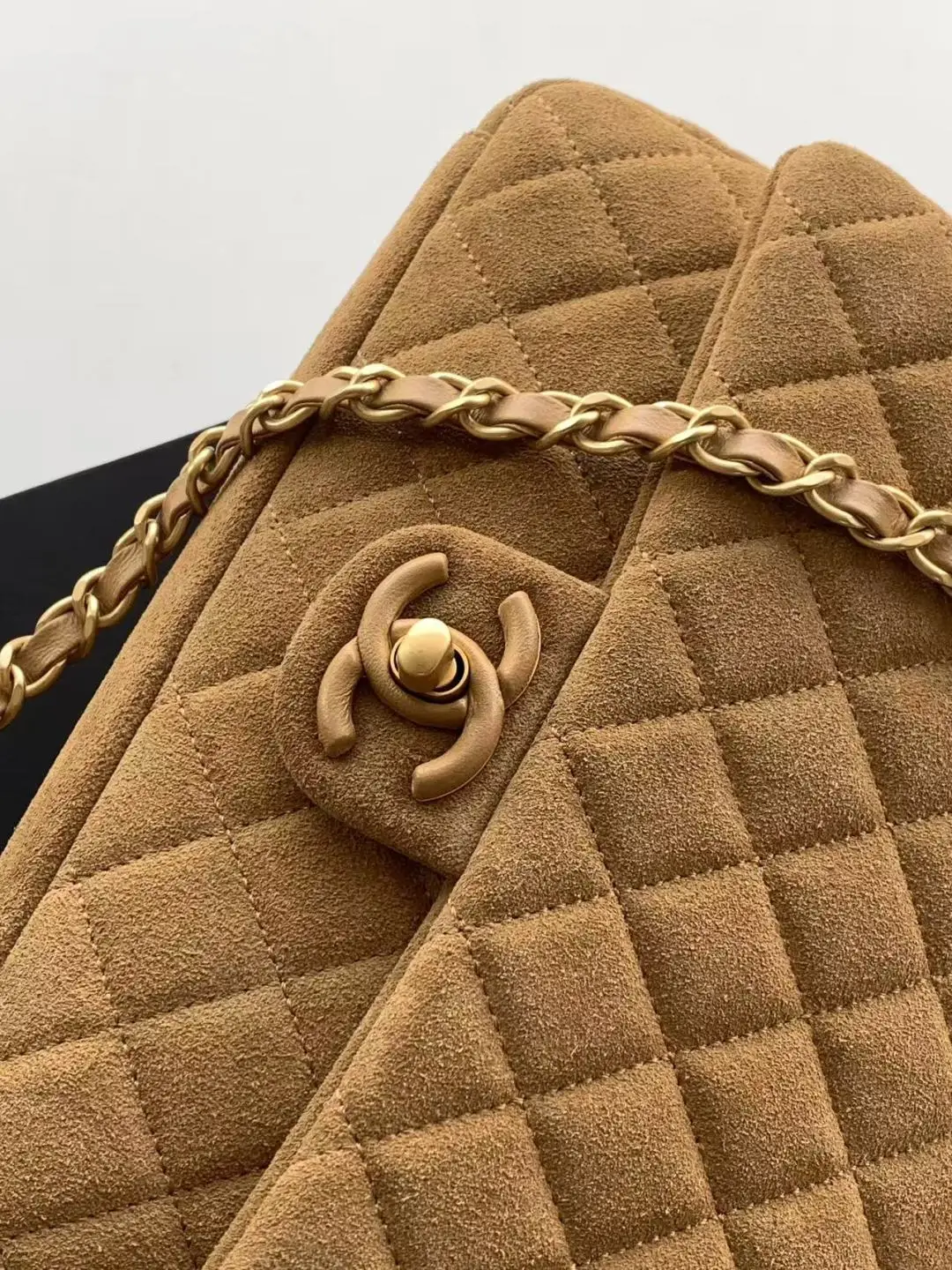 Chanel Flap Bag Suede AS5991 Brown