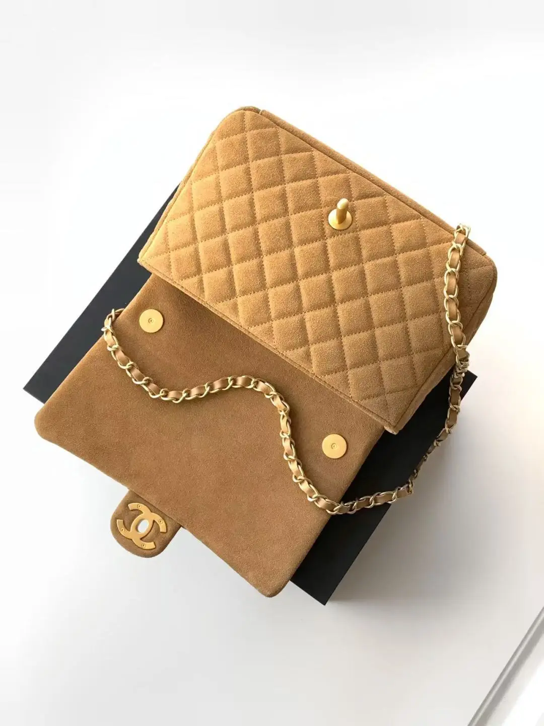 Chanel Flap Bag Suede AS5991 Brown