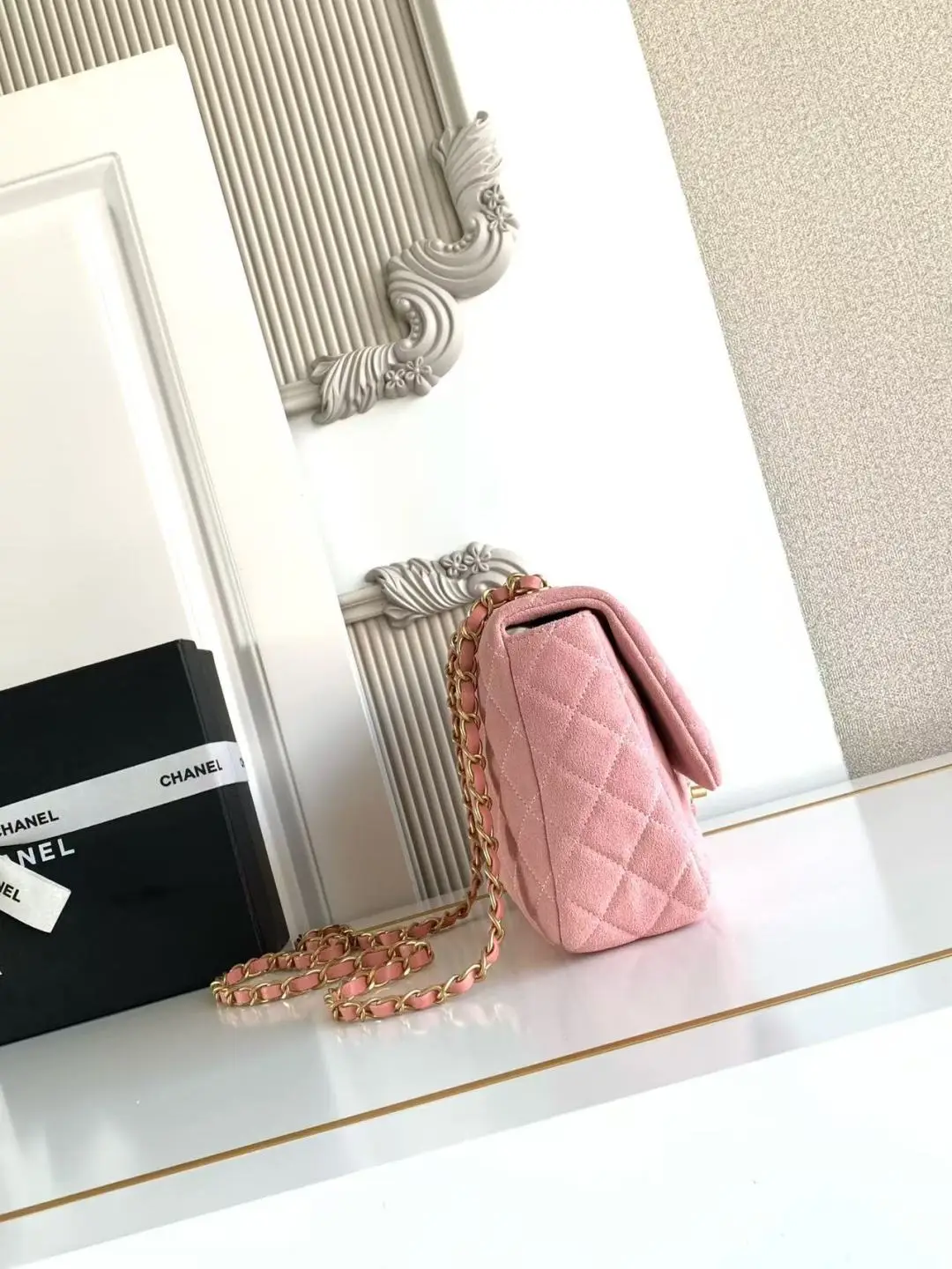 Chanel Flap Bag Suede AS5991 Pink
