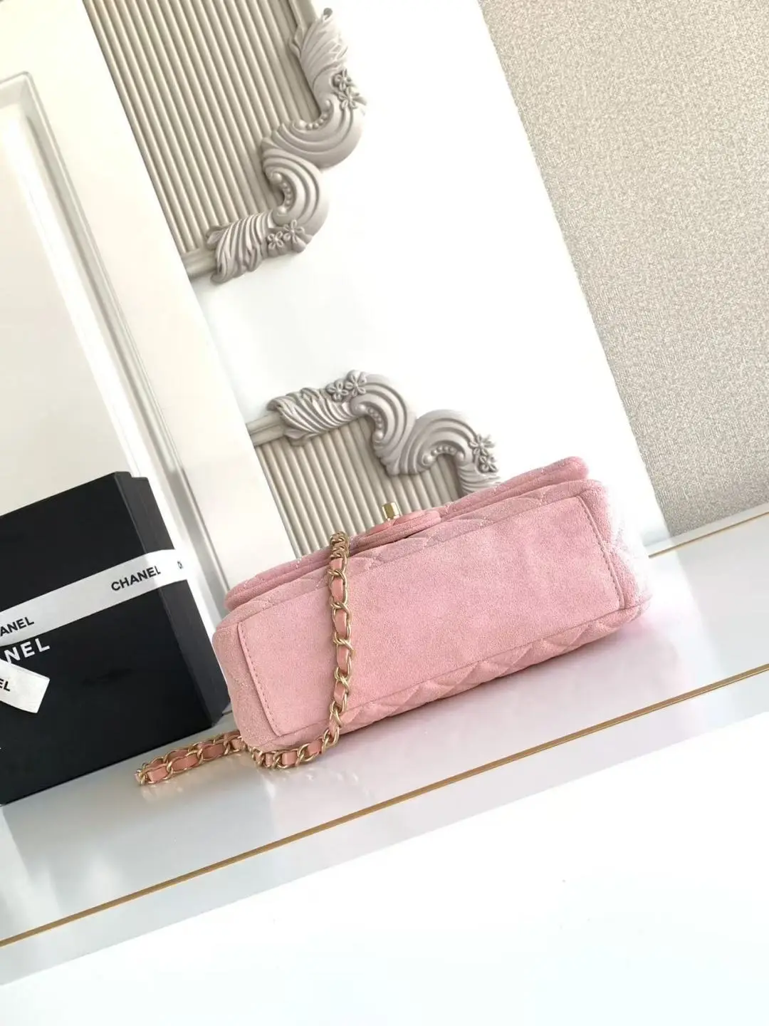 Chanel Flap Bag Suede AS5991 Pink