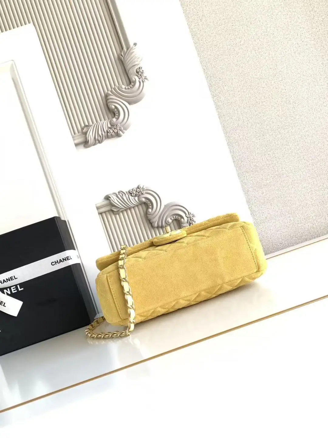 Chanel Flap Bag Suede AS5991 Yellow