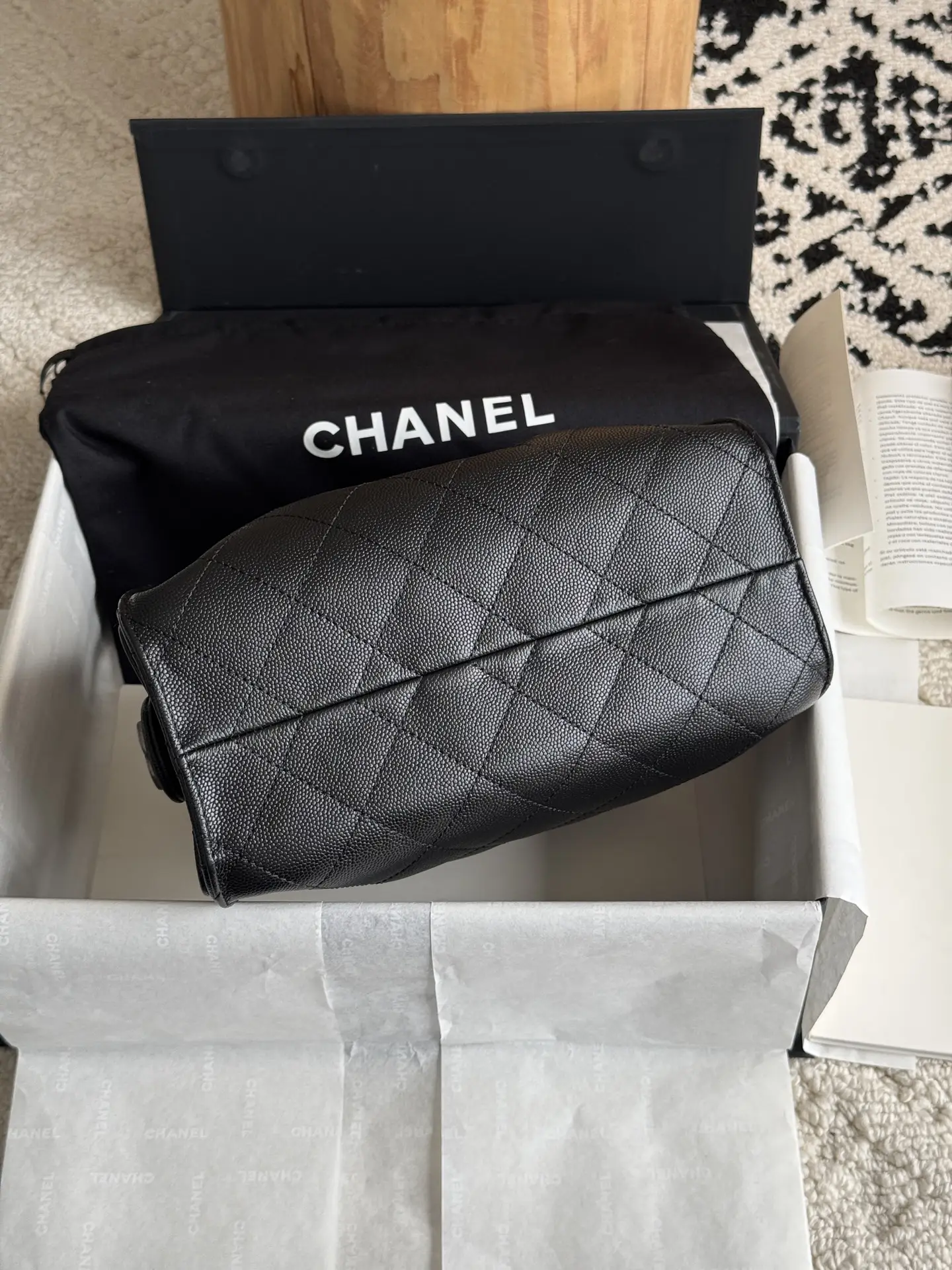 Affordable Chanel Metallic Black Chanel 25 Mini Bag