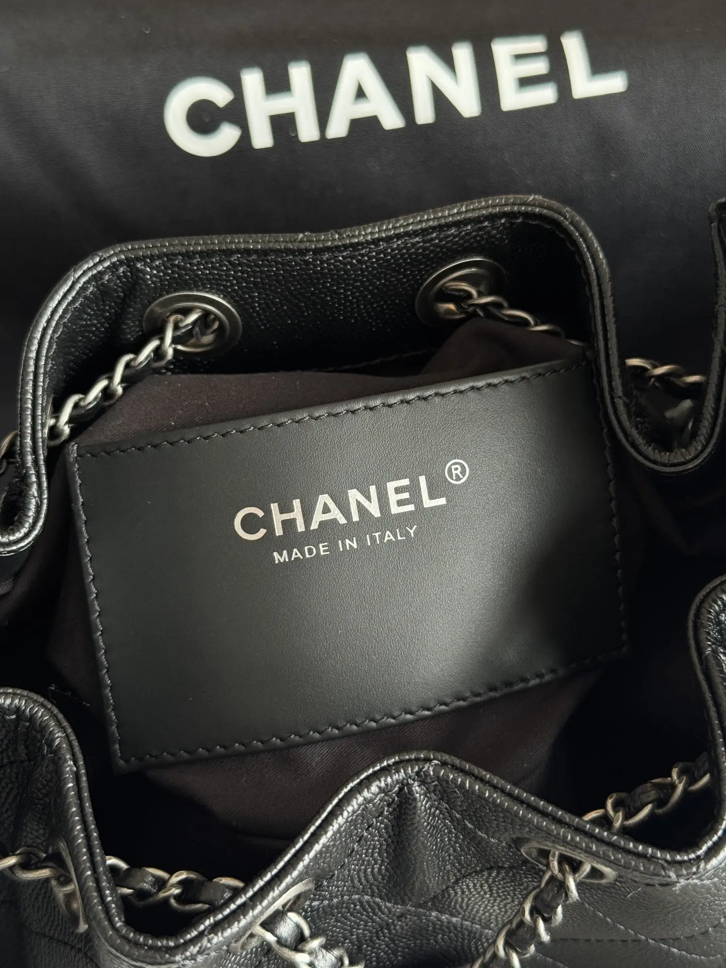 Affordable Chanel Metallic Black Chanel 25 Mini Bag
