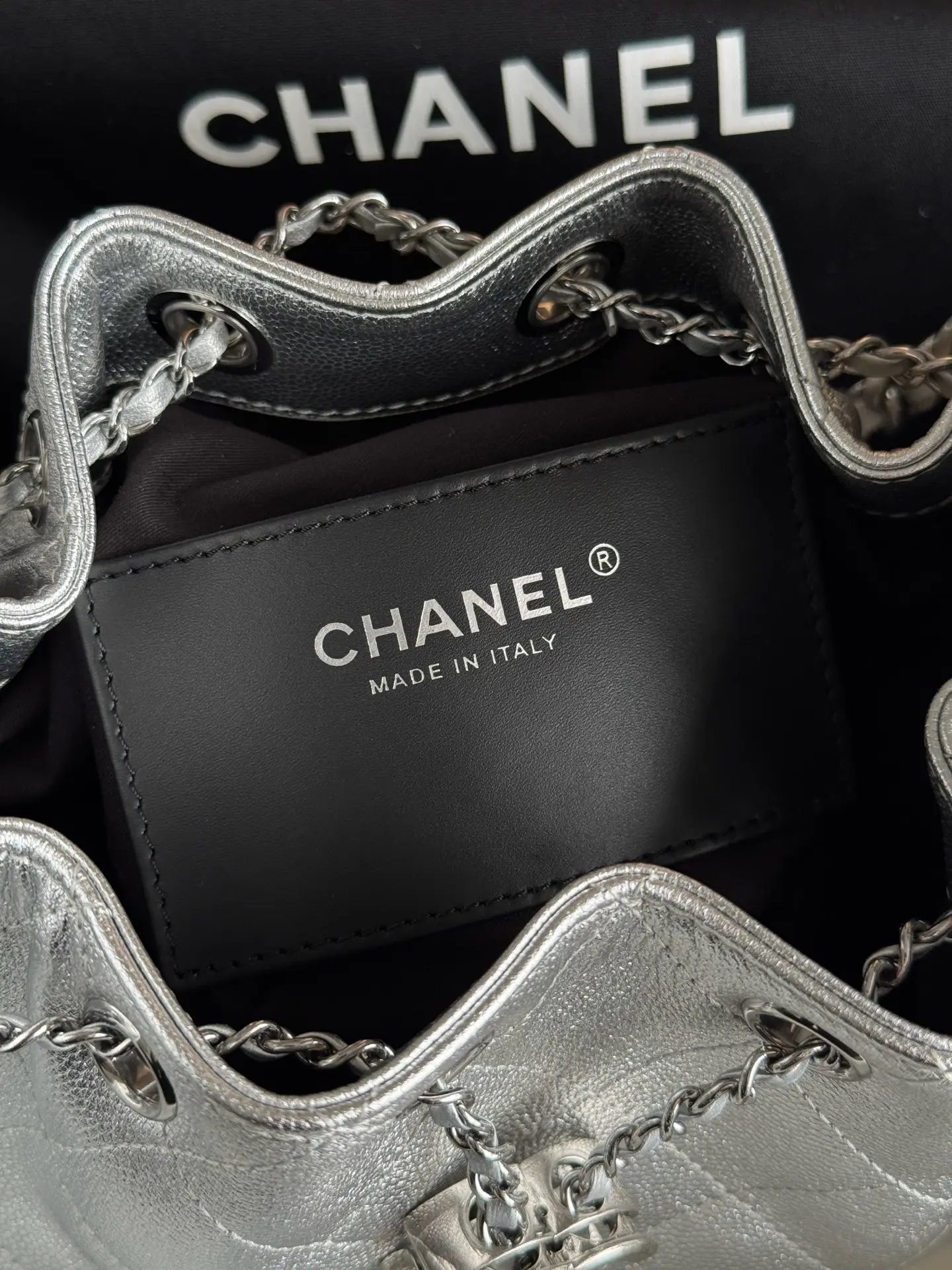 Affordable Chanel Metallic Silver Chanel 25 Mini Bag
