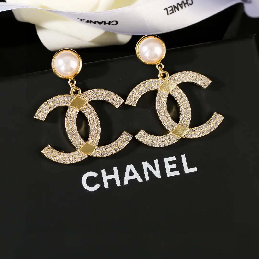 Chanel Pearl Double C Earrings