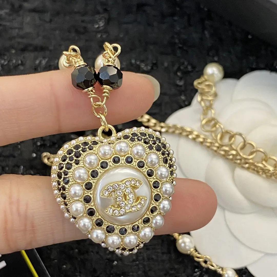 Chanel Pearl Heart Necklace