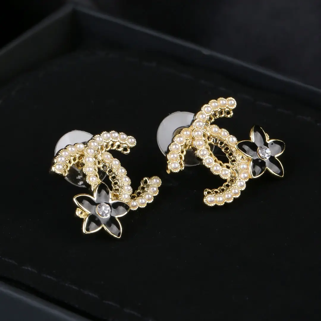 Chanel Pearl Petal Earrings
