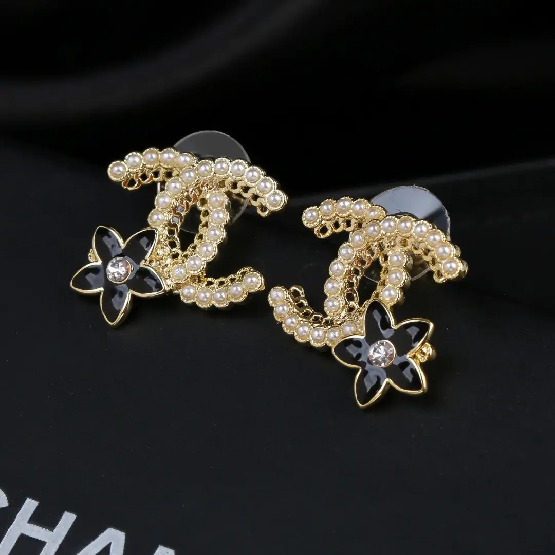 Chanel Pearl Petal Earrings