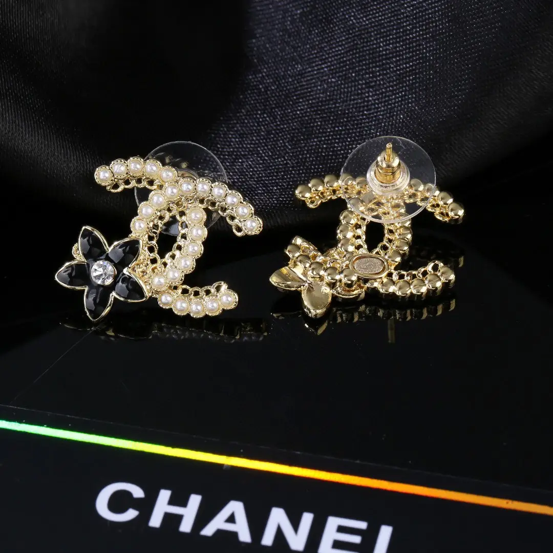 Chanel Pearl Petal Earrings