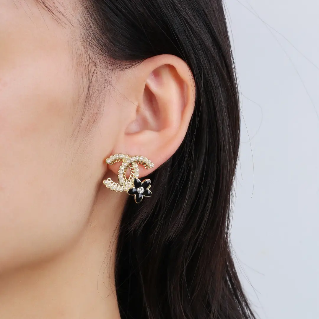 Chanel Pearl Petal Earrings