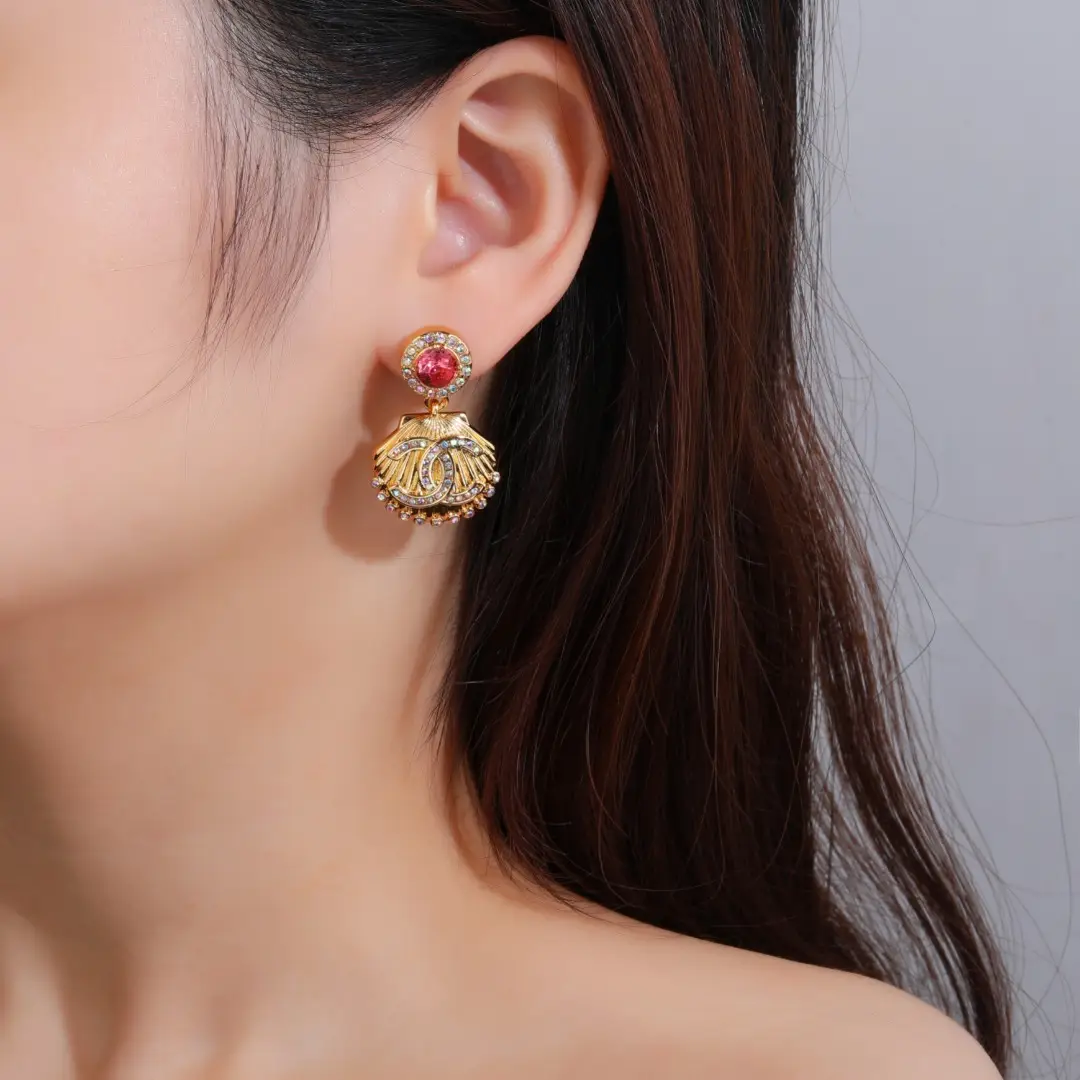 Chanel Shell Tiles Earrings