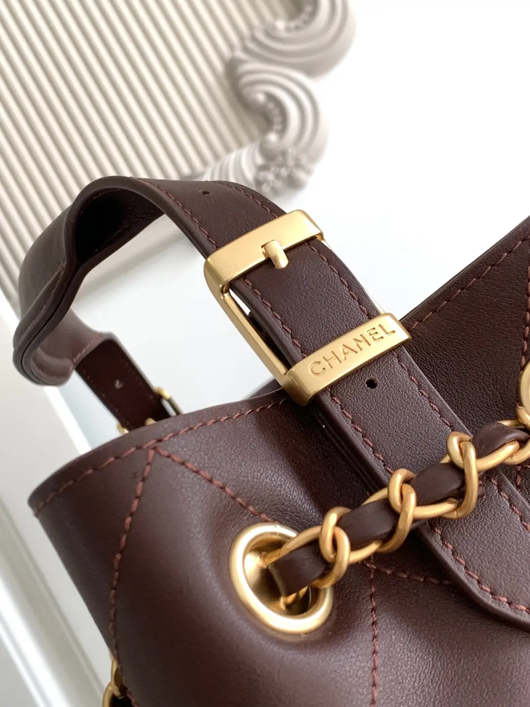 Chanel Small Shopping Bag AS5634 Burgundy