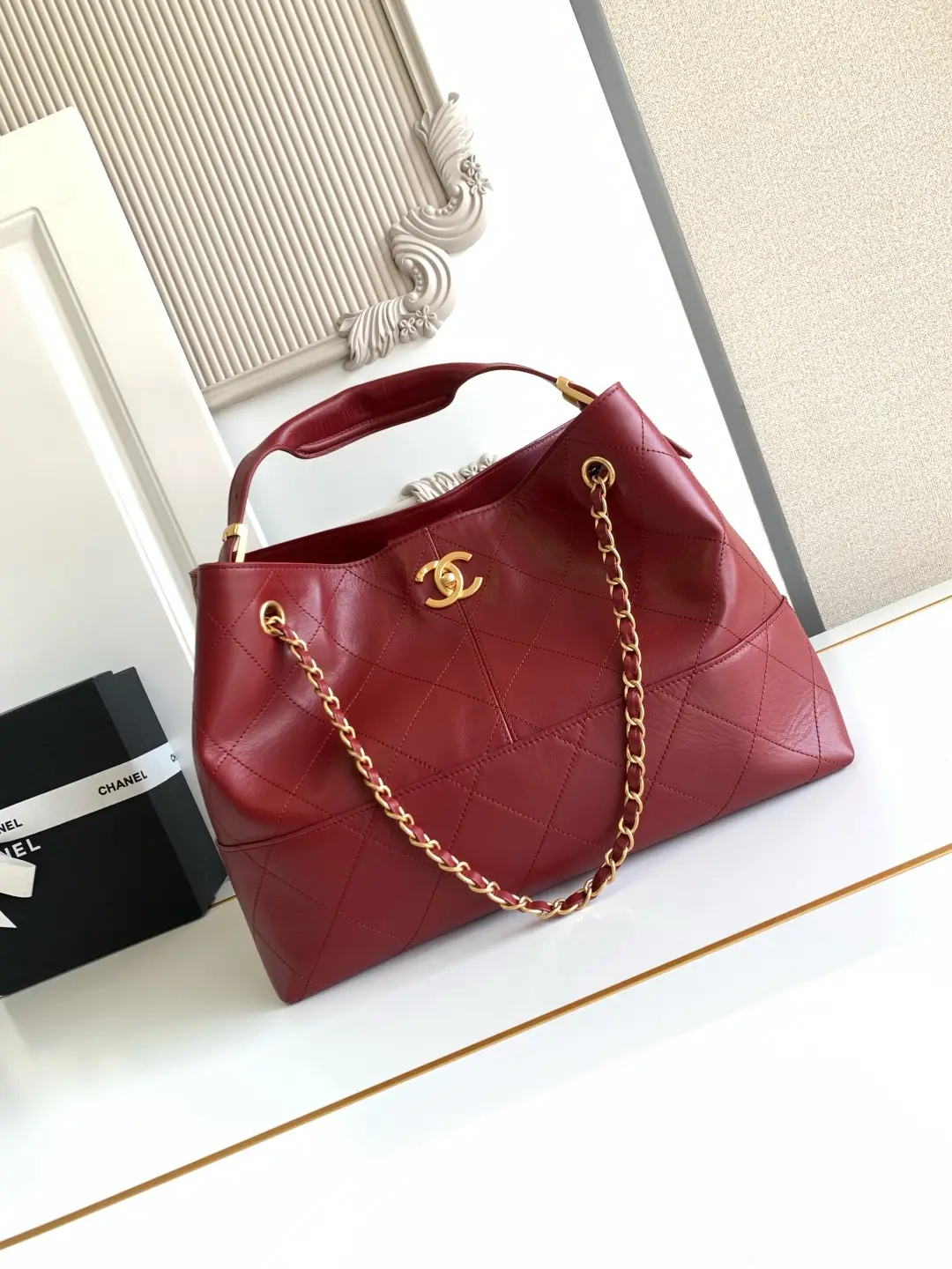 Chanel Small Shopping Bag AS5634 Red