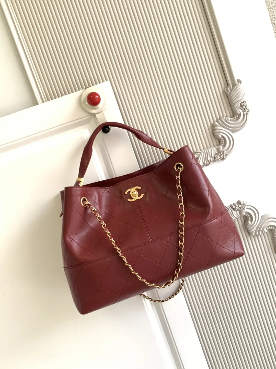 Chanel Small Shopping Bag AS5634 Red