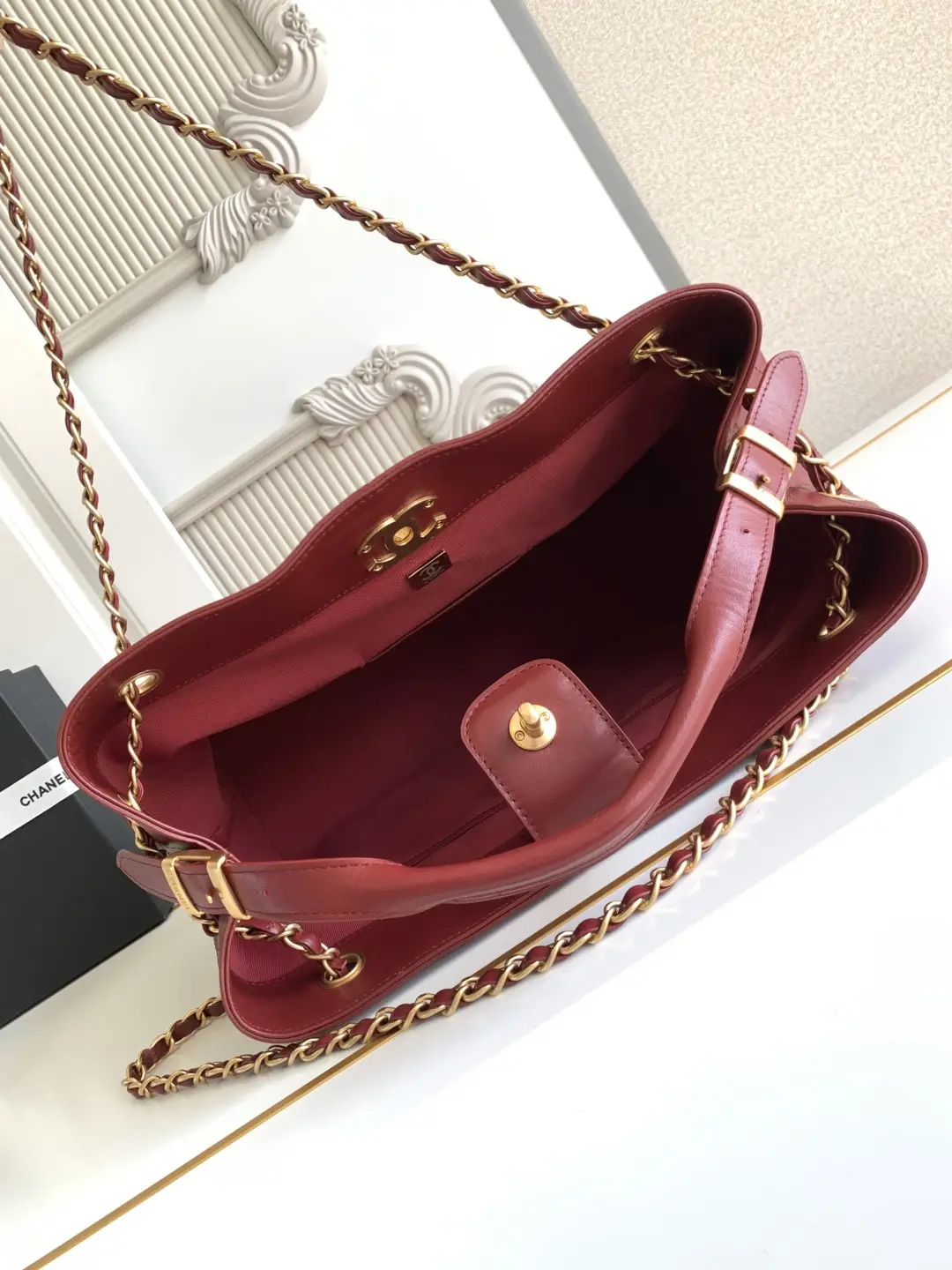 Chanel Small Shopping Bag AS5634 Red