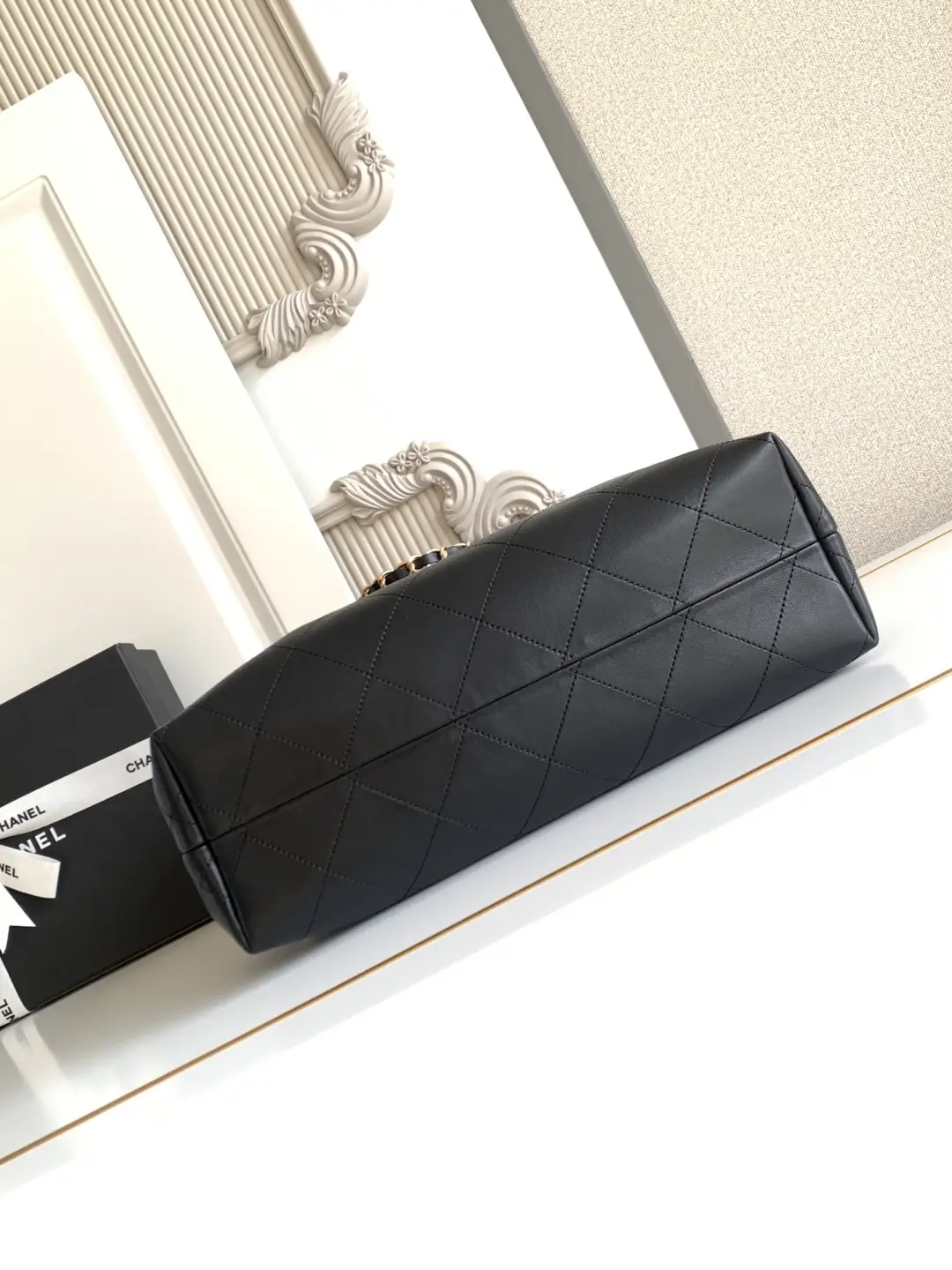 Chanel Small Shopping Bag Suede Calfskin AS5634 Brown