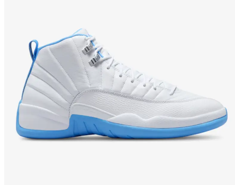 AJ12-White/University Blue/Metallic Silver