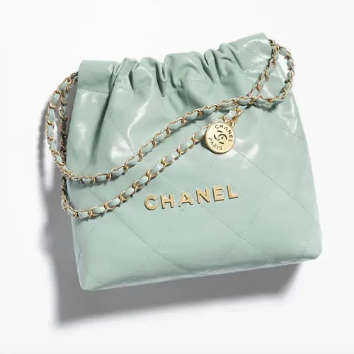 Chanel 22 Small Handbag Light Green
