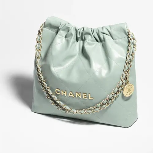 Chanel 22 Small Handbag Light Green