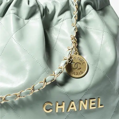 Chanel 22 Small Handbag Light Green