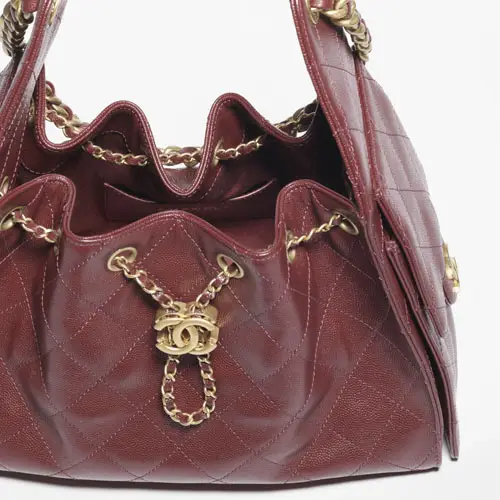 Cheap Chanel 25 Small Handbag Burgundy