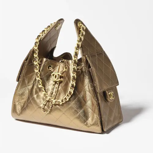 Replica bag Chanel 25 Small Handbag Dark Gold