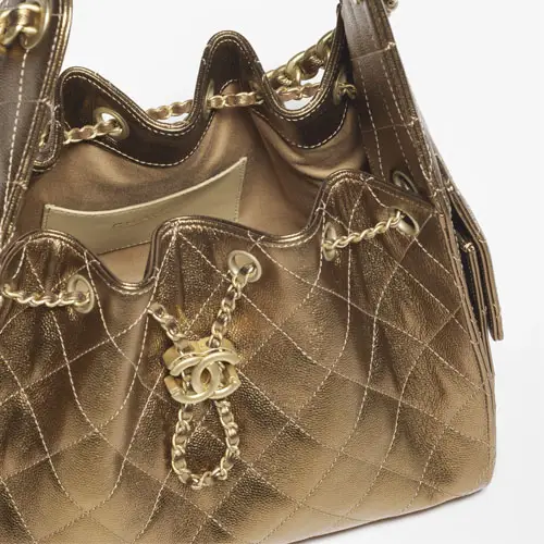 Replica bag Chanel 25 Small Handbag Dark Gold