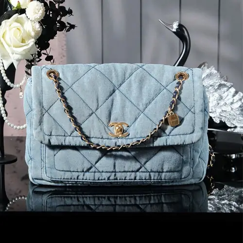 Chanel Denim Blue Chain Bag