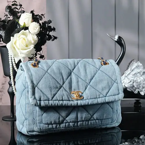 Chanel Denim Blue Chain Bag
