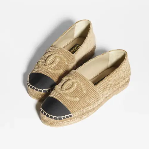 Chanel Espadrilles Dark Beige & Black