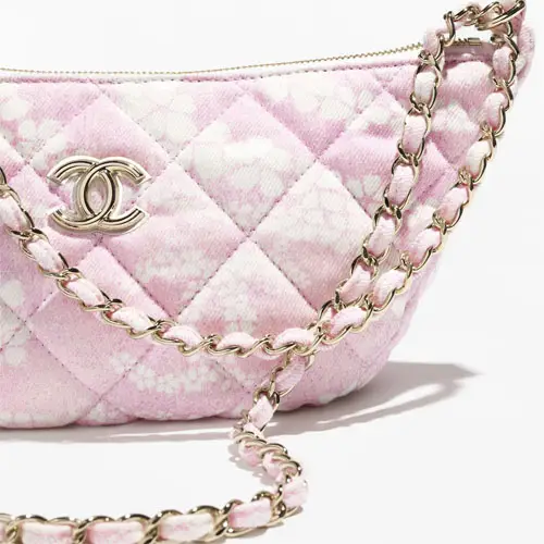 Chanel Large Hobo Bag Light Pink White