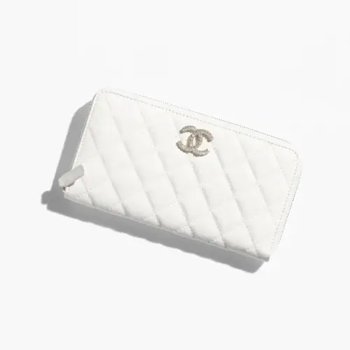 Chanel Long Zipped Wallet White