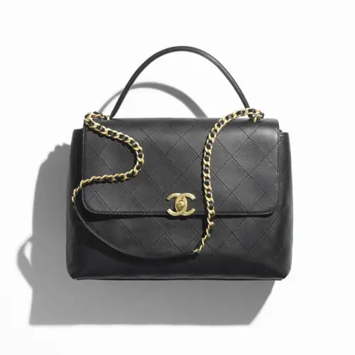 Chanel Maxi Flap Bag With Top Handle Black