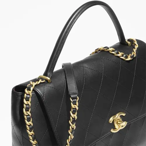 Cheap Chanel Maxi Flap Bag With Top Handle Black