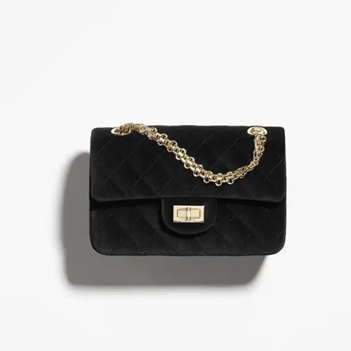 Chanel Mini 2.55 Handbag Black Crystal