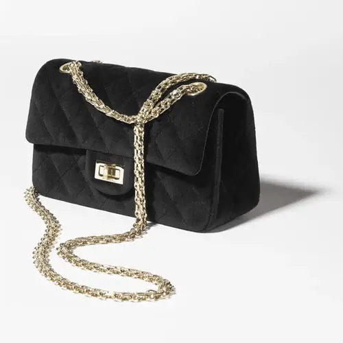 Chanel Mini 2.55 Handbag Black Crystal