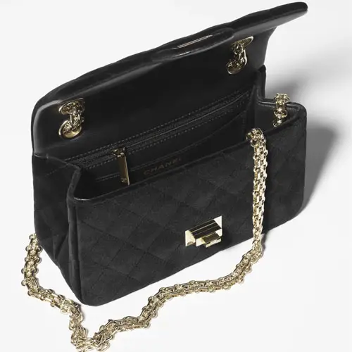 Chanel Mini 2.55 Handbag Black Crystal