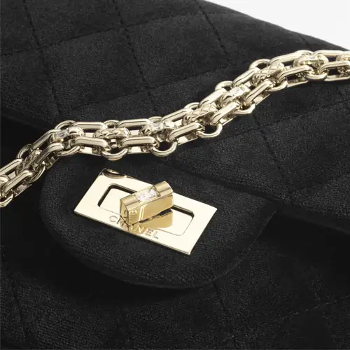 Chanel Mini 2.55 Handbag Black Crystal