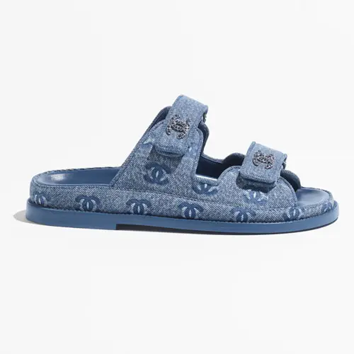 Chanel Mules Denim Blue