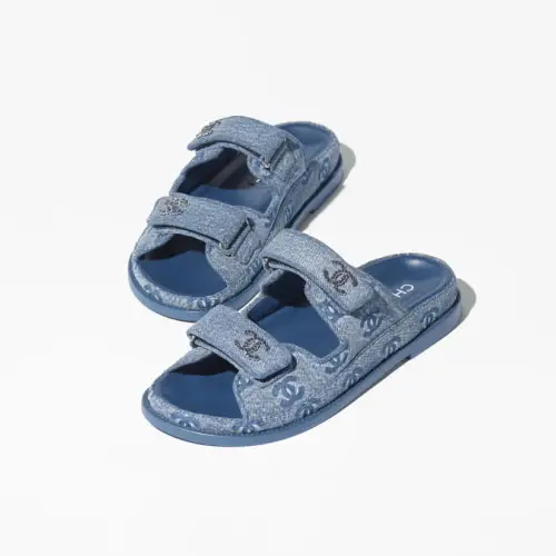 Chanel Mules Denim Blue
