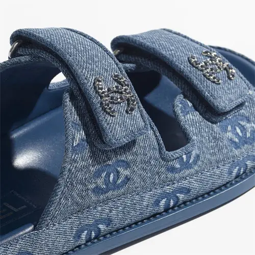 Chanel Mules Denim Blue