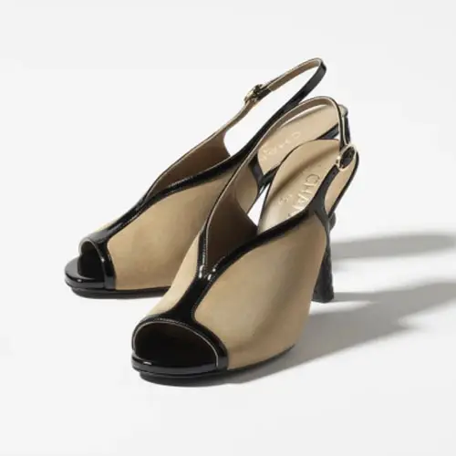 Chanel Sandals Beige and Black