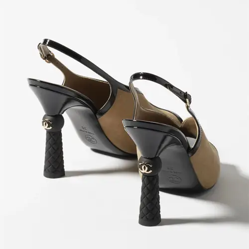 Chanel Sandals Beige and Black