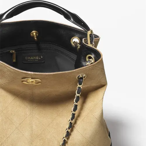 Chanel Shopping Bag Beige and Black