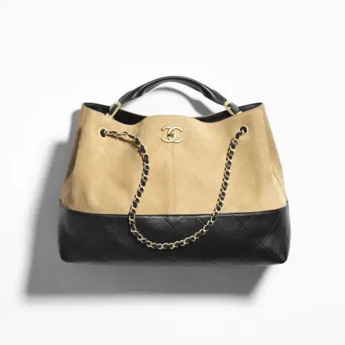 Chanel Shopping Bag Beige and Black