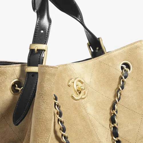 Chanel Shopping Bag Beige and Black