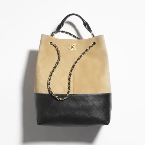 Chanel Shopping Bag Beige and Black